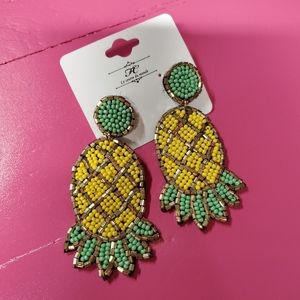 Beaded Pineapple Earrings